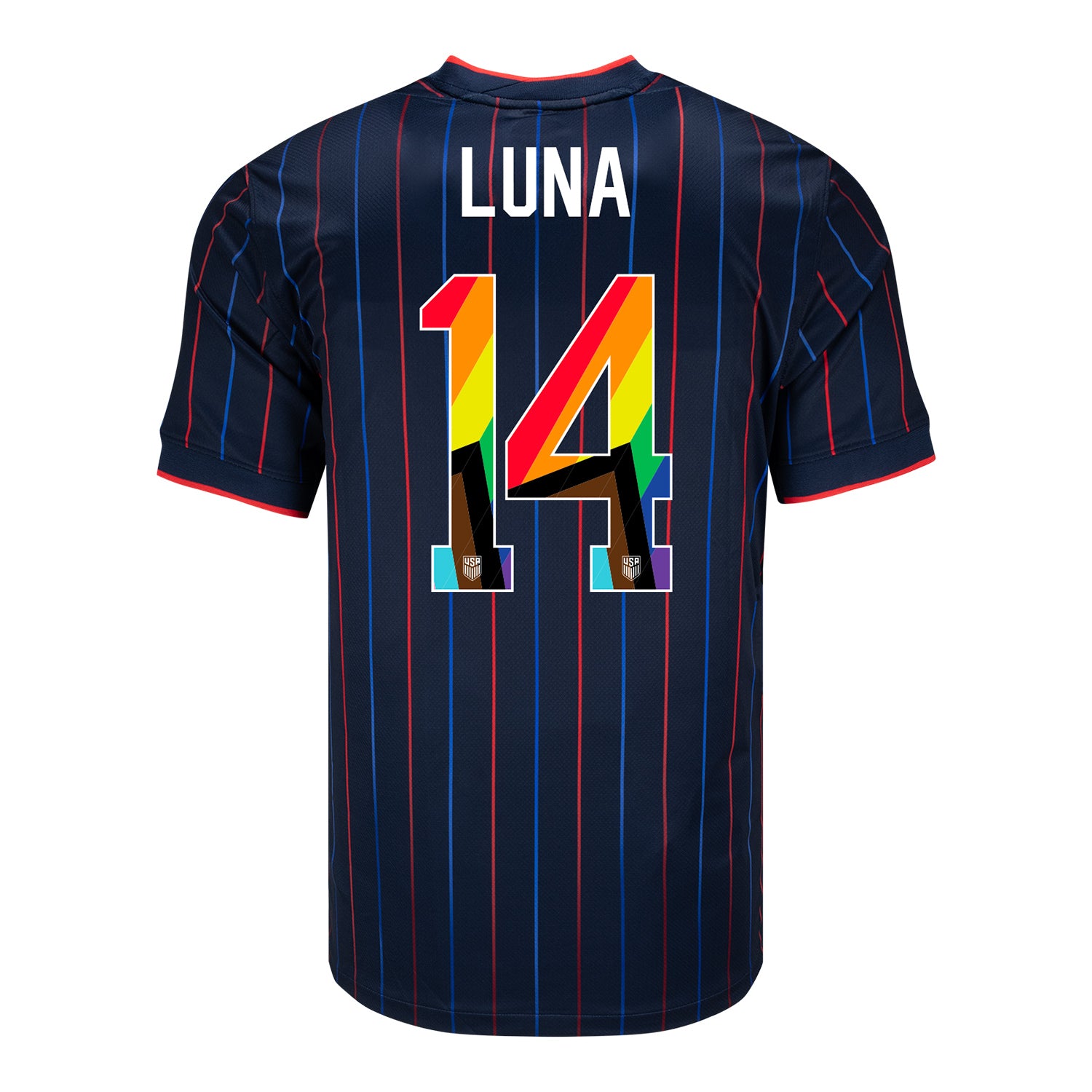 Men's Nike USMNT 2025 Pride Personalized Heartbeat Away Match