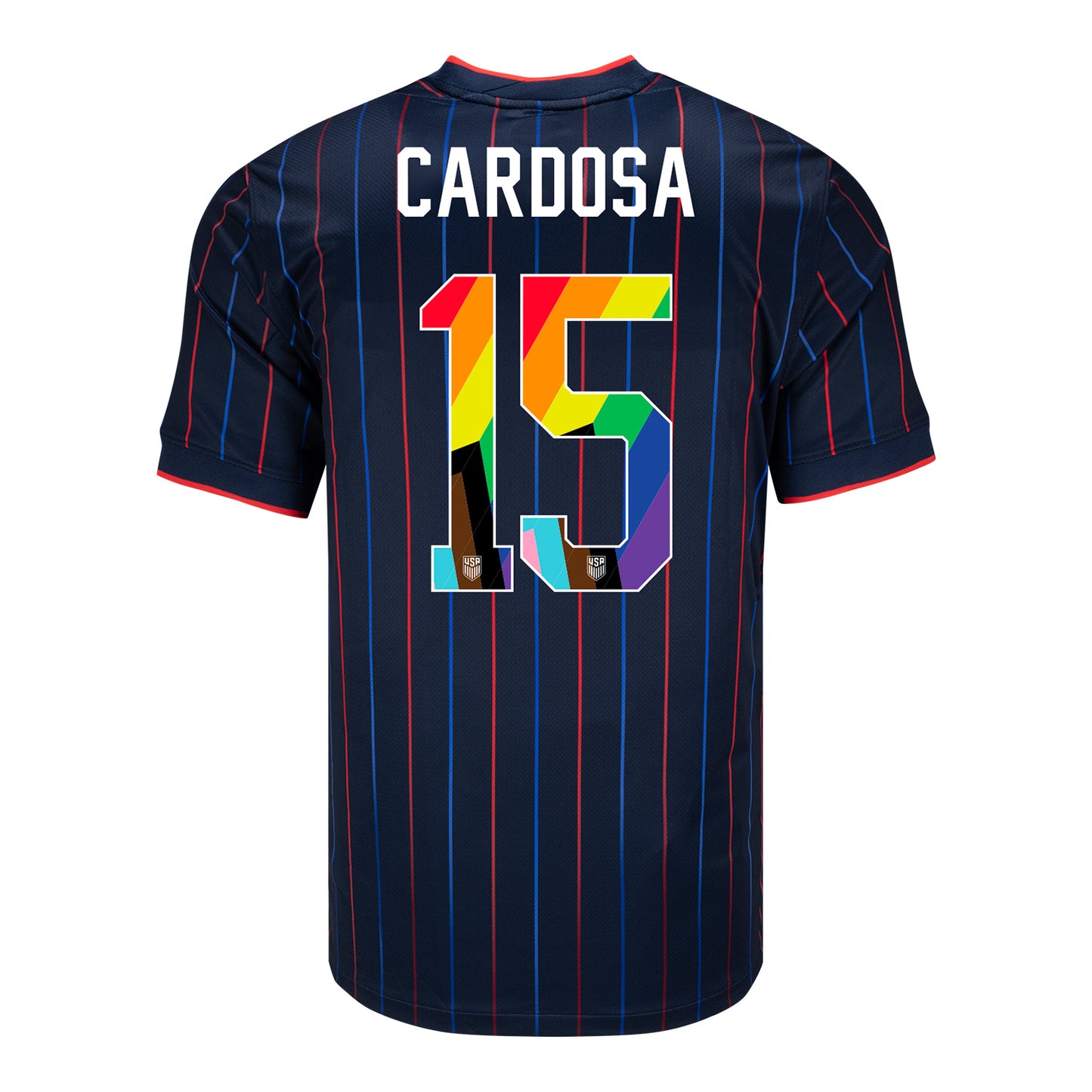 Men's Nike USMNT 2025 Pride Personalized Heartbeat Away Stadium Jersey