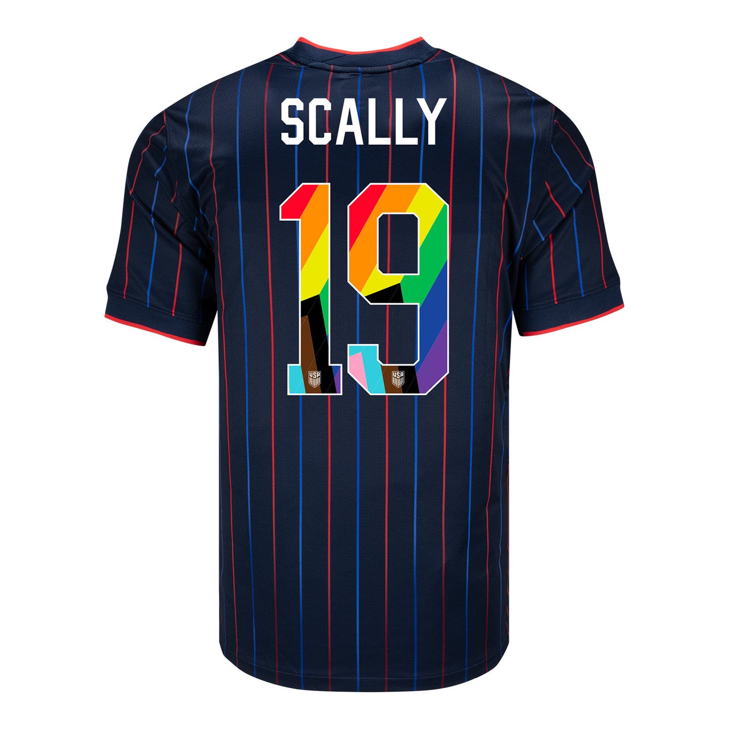 Men's Nike USMNT 2025 Pride Personalized Heartbeat Away Stadium Jersey