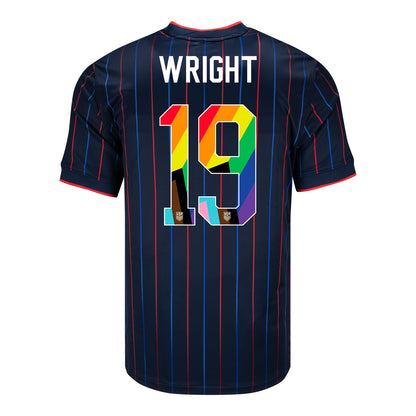 Men's Nike USMNT 2025 Pride Personalized Heartbeat Away Stadium Jersey