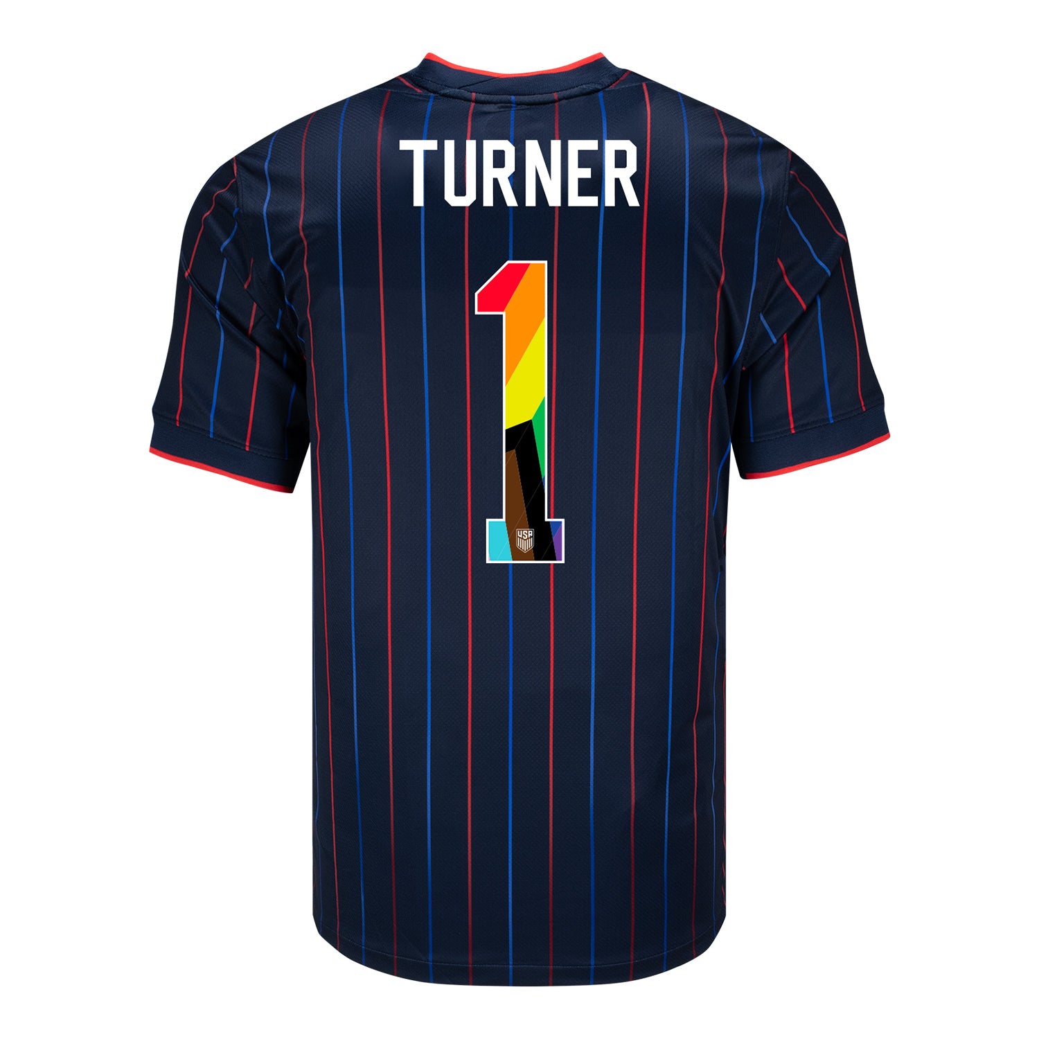 Men's Nike USMNT 2025 Pride Personalized Heartbeat Away Stadium Jersey