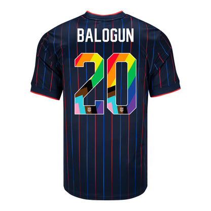 Men's Nike USMNT 2025 Pride Personalized Heartbeat Away Stadium Jersey