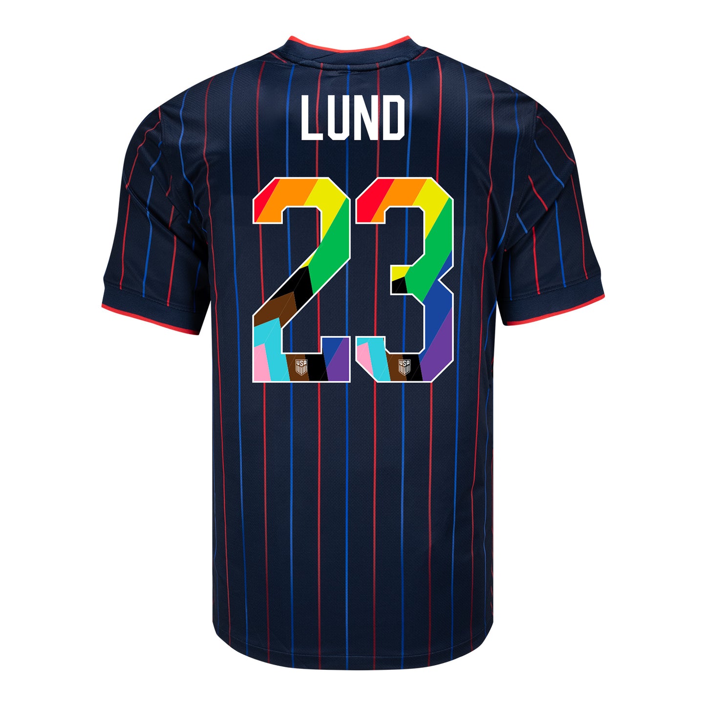 Men's Nike USMNT 2025 Pride Personalized Heartbeat Away Stadium Jersey