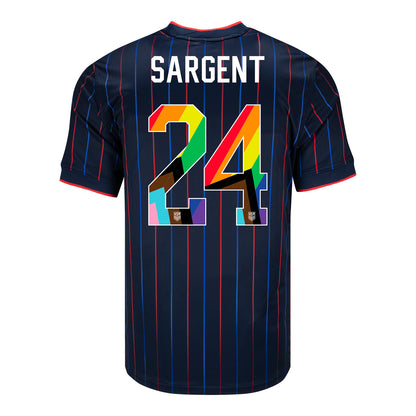 Men's Nike USMNT 2025 Pride Personalized Heartbeat Away Stadium Jersey