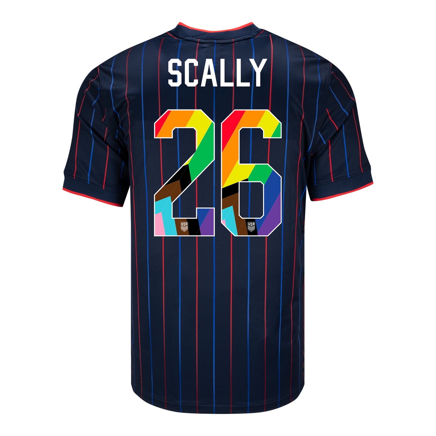 Men's Nike USMNT 2025 Pride Personalized Heartbeat Away Stadium Jersey