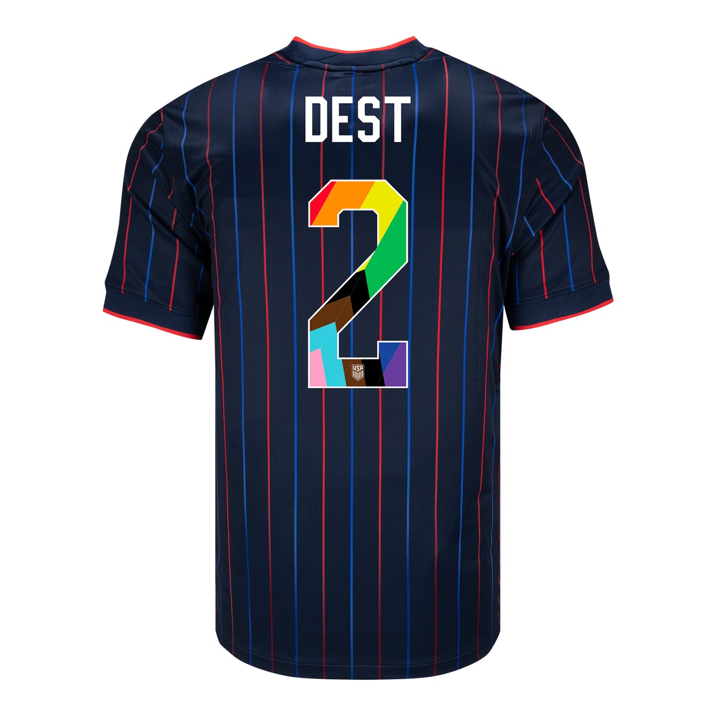 Men's Nike USMNT 2025 Pride Personalized Heartbeat Away Stadium Jersey