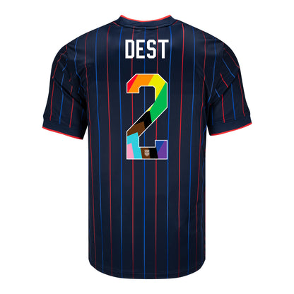 Men's Nike USMNT 2025 Pride Personalized Heartbeat Away Stadium Jersey