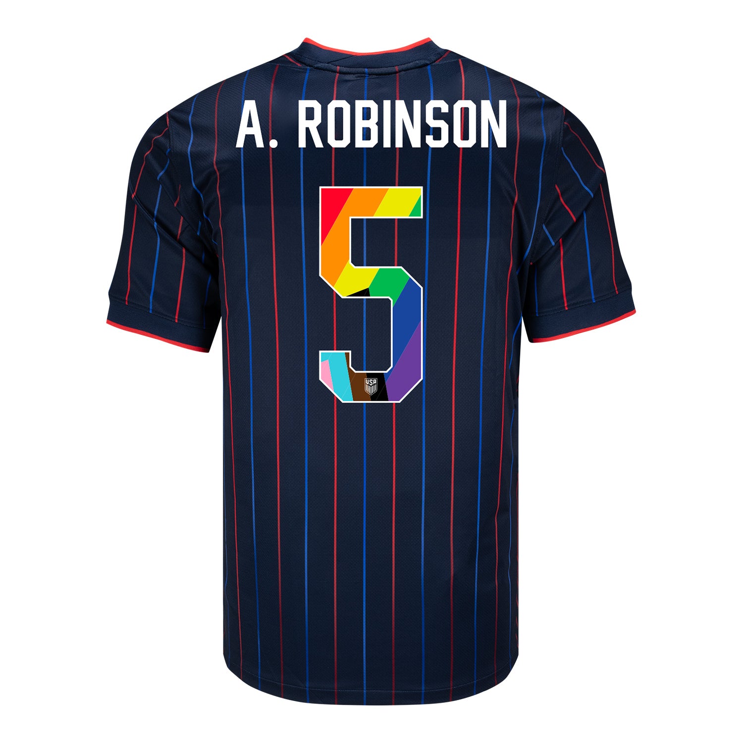 Men's Nike USMNT 2025 Pride Personalized Heartbeat Away Stadium Jersey