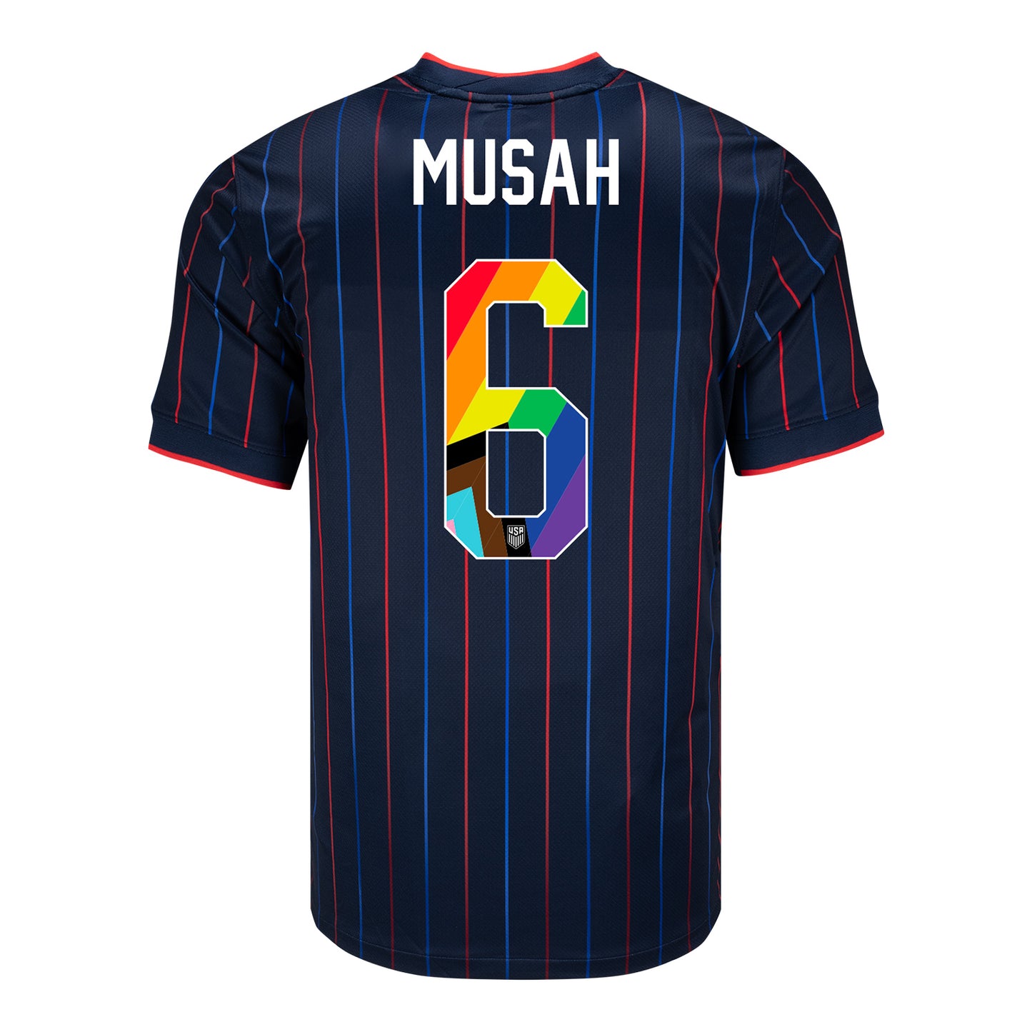 Men's Nike USMNT 2025 Pride Personalized Heartbeat Away Stadium Jersey