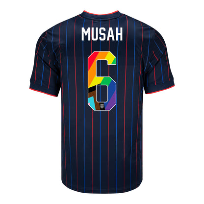 Men's Nike USMNT 2025 Pride Personalized Heartbeat Away Stadium Jersey