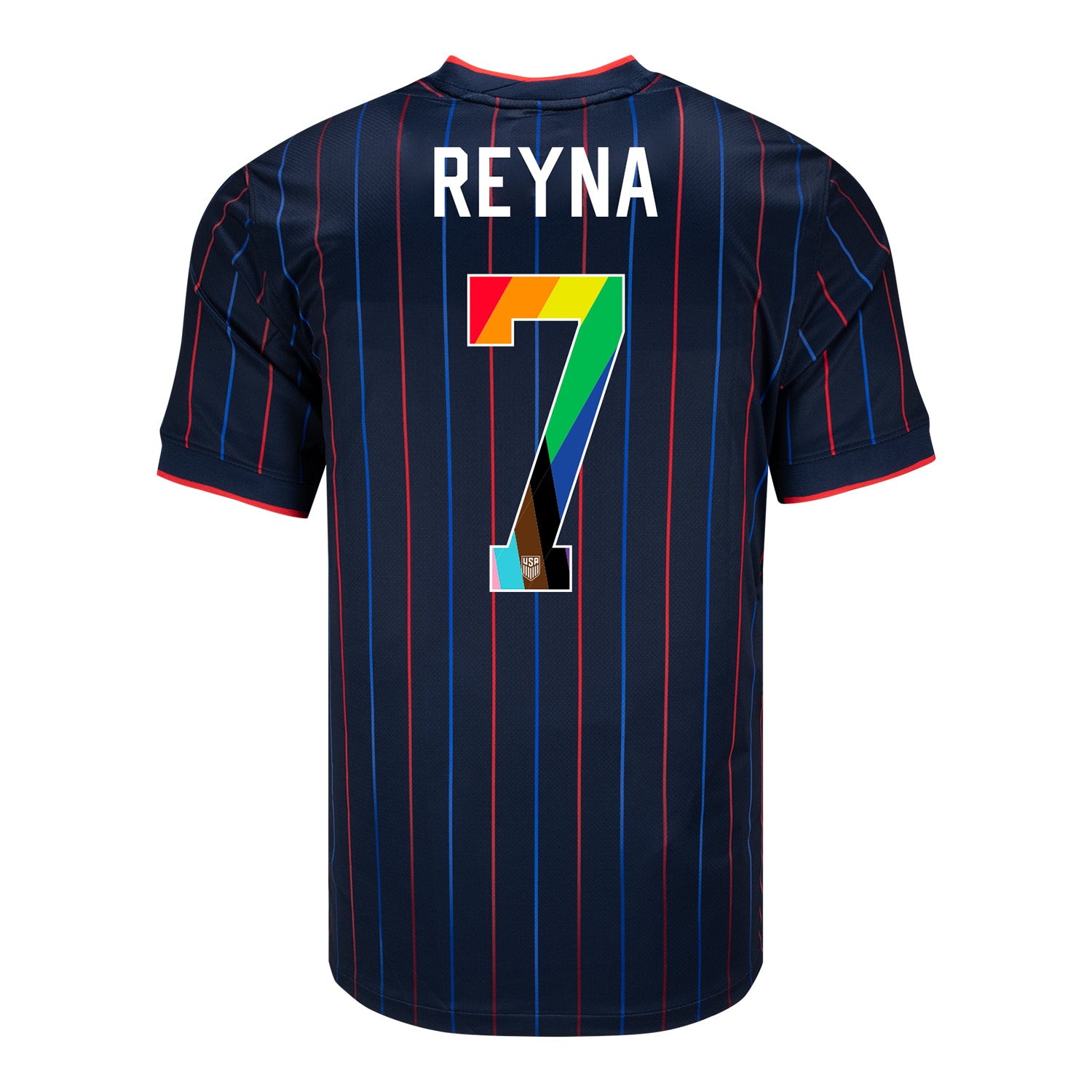 Men's Nike USMNT 2025 Pride Personalized Heartbeat Away Stadium Jersey