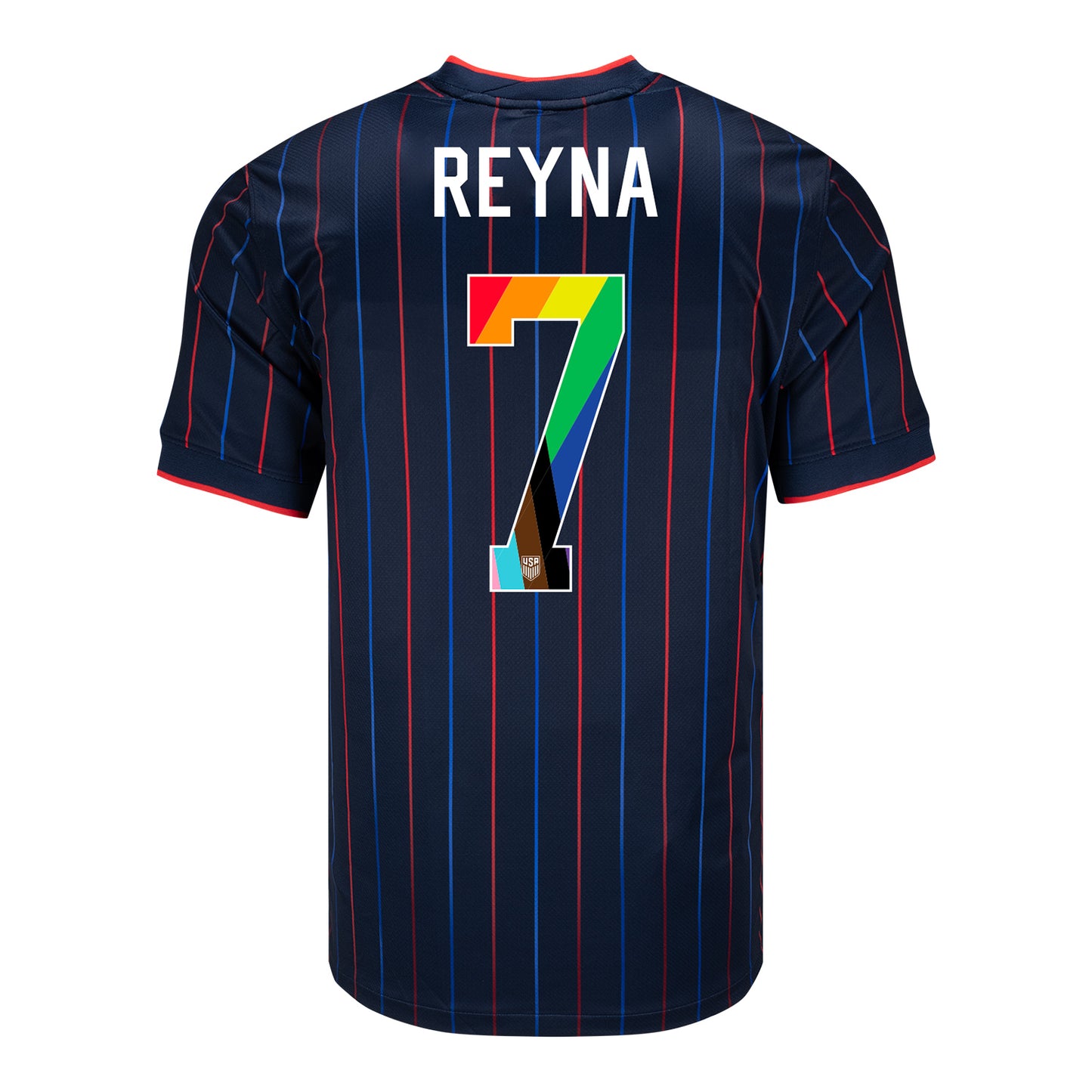 Men's Nike USMNT 2025 Pride Personalized Heartbeat Away Stadium Jersey