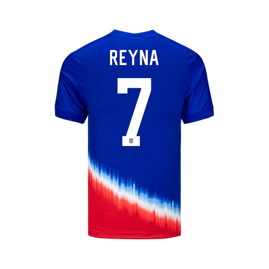 Youth Nike USMNT 2024 American Icon Away Reyna 7 Stadium Jersey - Back View