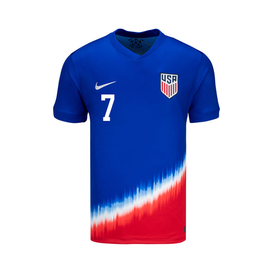 Youth Nike USMNT 2024 American Icon Away Reyna 7 Stadium Jersey - Front View