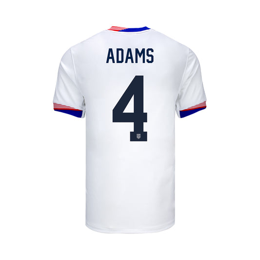 Youth Nike USMNT 2024 American Classic Home Adams 4 Stadium Jersey - Back View