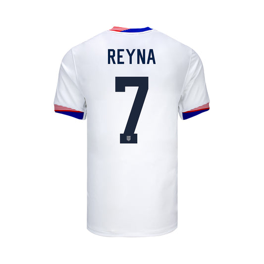 Youth Nike USMNT 2024 American Classic Home Reyna 7 Stadium Jersey - Back View