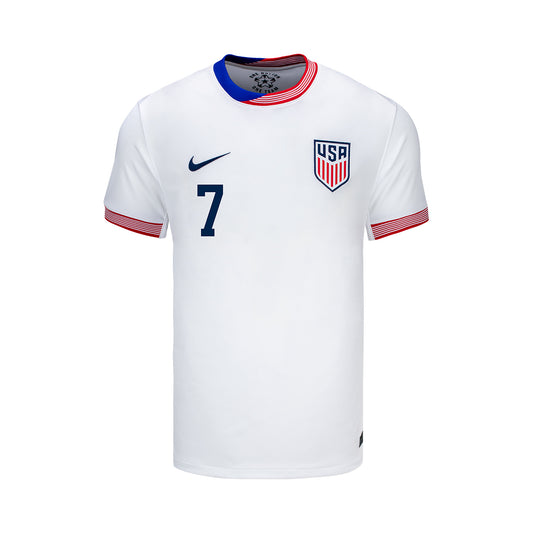 Youth Nike USMNT 2024 American Classic Home Reyna 7 Stadium Jersey - Front View
