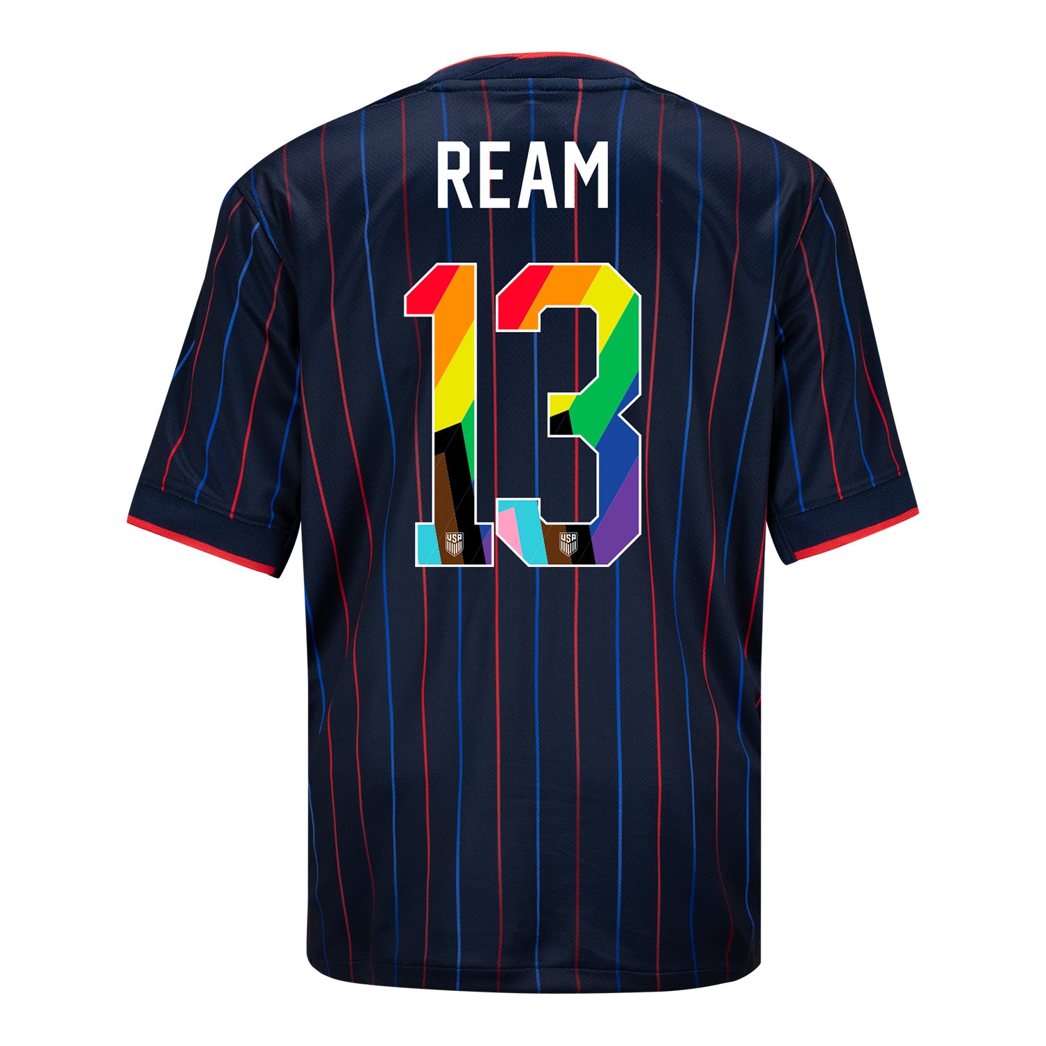 Youth Nike USMNT 2025 Pride Personalized Heartbeat Away Stadium Jersey