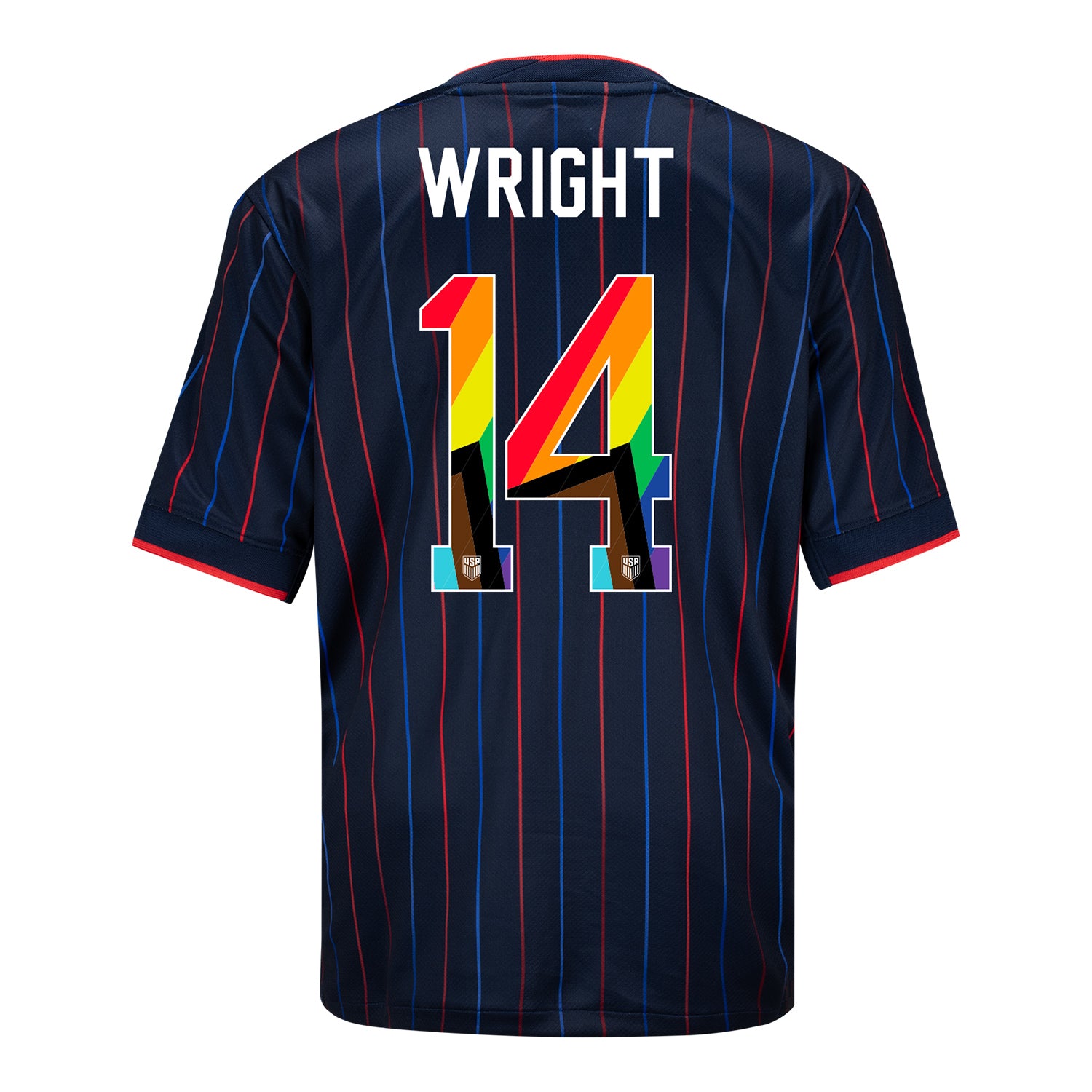 Youth Nike USMNT 2025 Pride Personalized Heartbeat Away Stadium Jersey