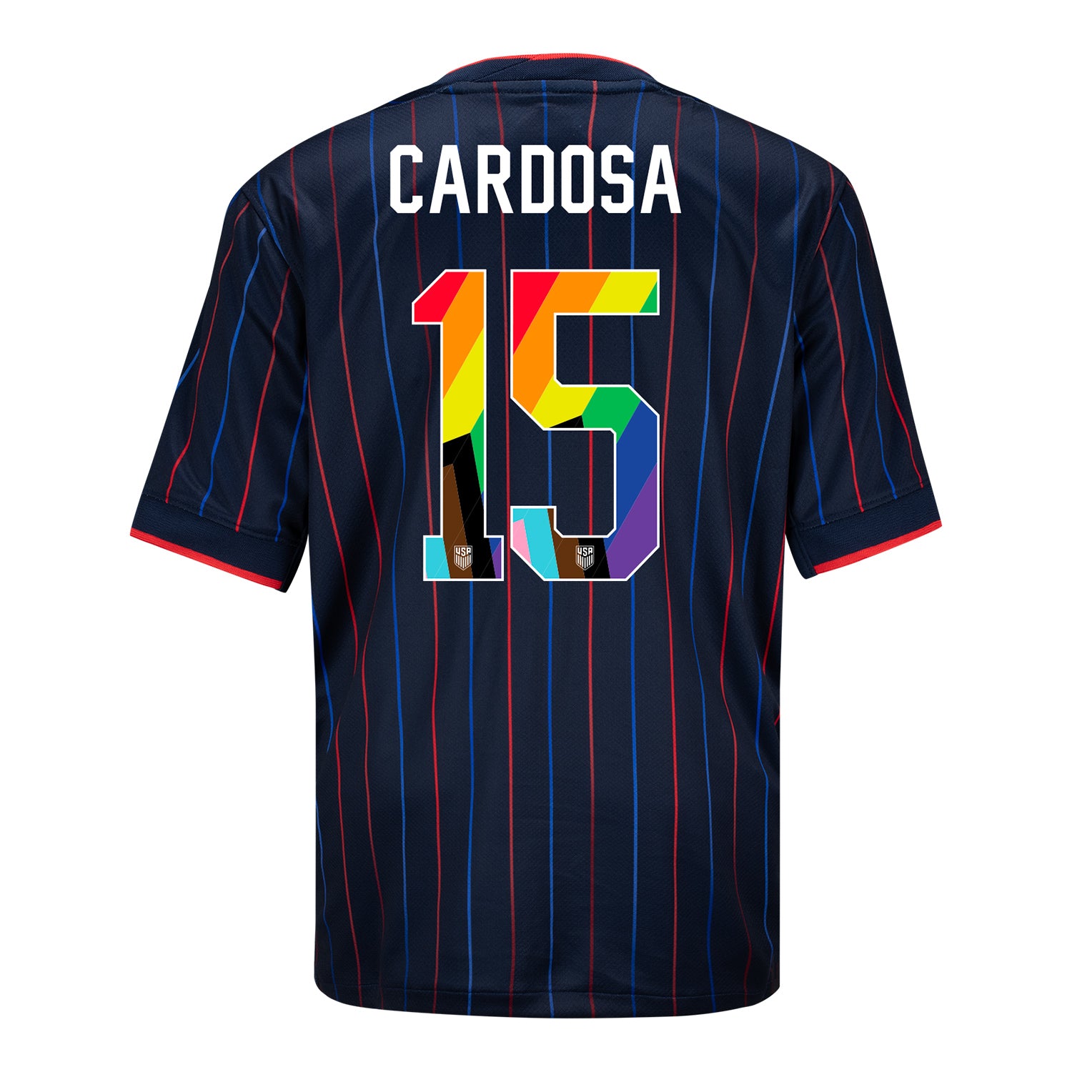 Youth Nike USMNT 2025 Pride Personalized Heartbeat Away Stadium Jersey