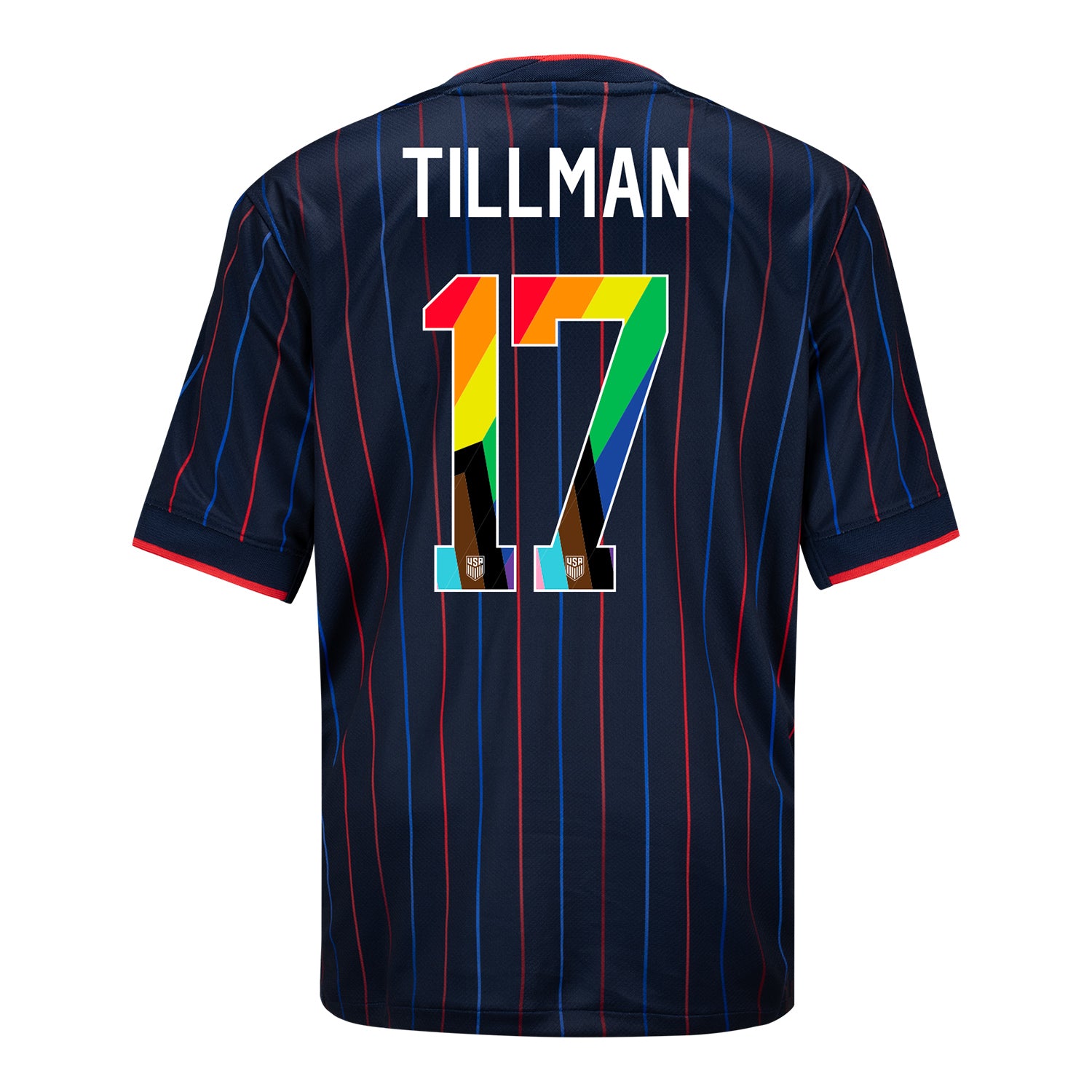 Youth Nike USMNT 2025 Pride Personalized Heartbeat Away Stadium Jersey