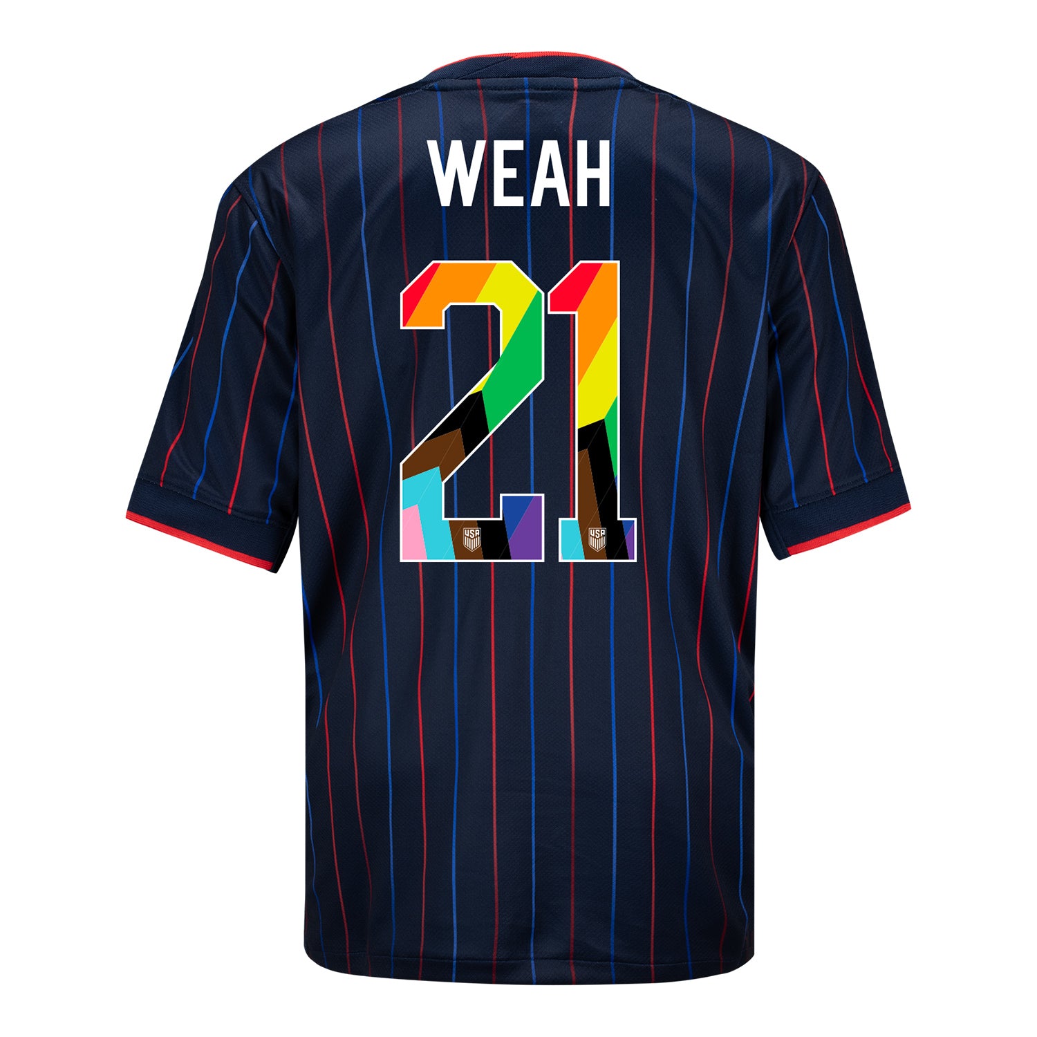 Youth Nike USMNT 2025 Pride Personalized Heartbeat Away Stadium Jersey