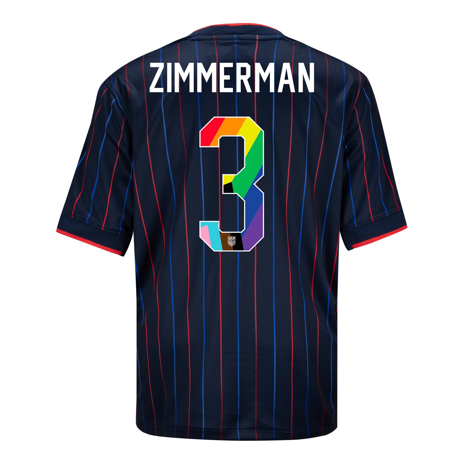 Youth Nike USMNT 2025 Pride Personalized Heartbeat Away Stadium Jersey