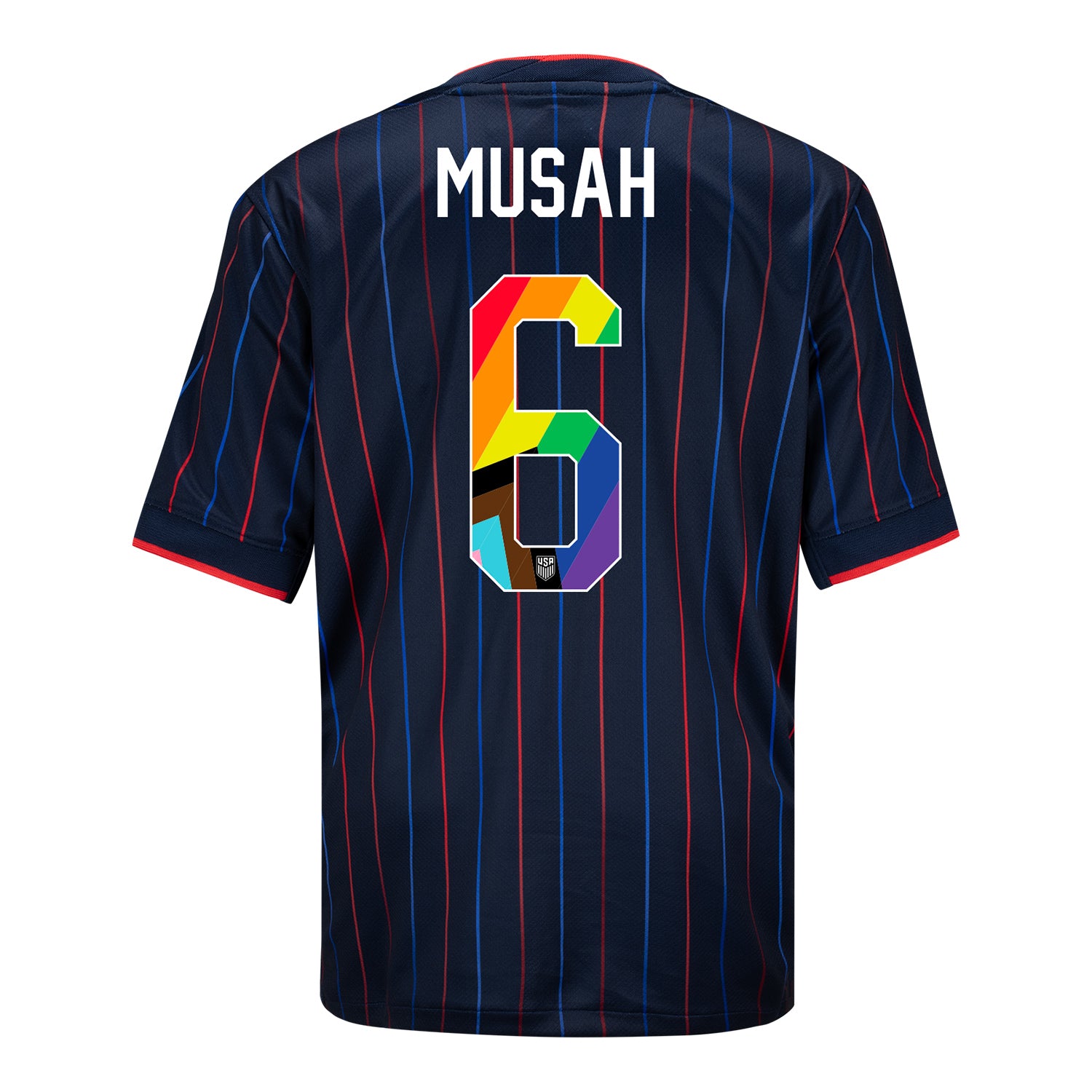 Youth Nike USMNT 2025 Pride Personalized Heartbeat Away Stadium Jersey