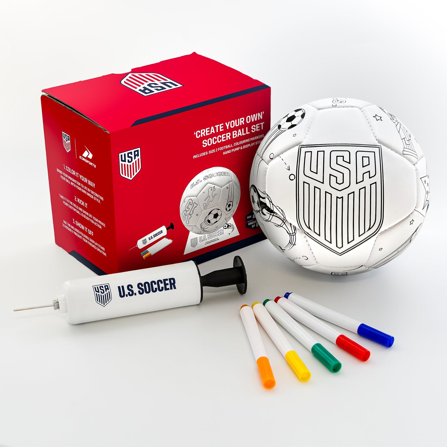 U.S. Soccer Coloring Soccer Ball - Size 2