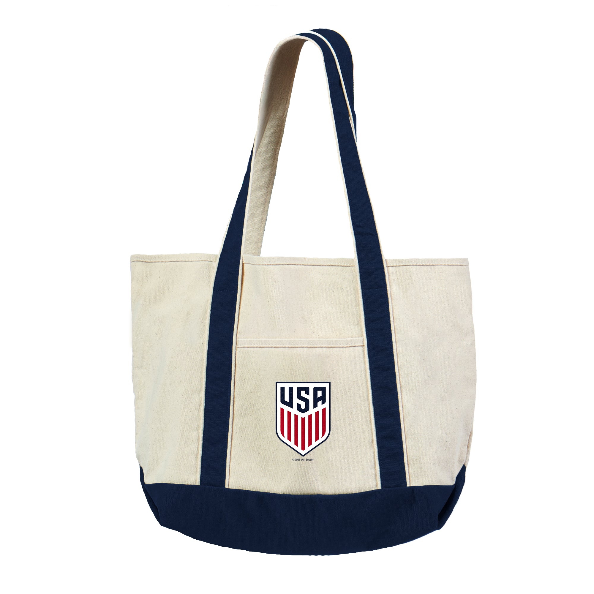 US Soccer Logo Canvas Tote with Colored Strap