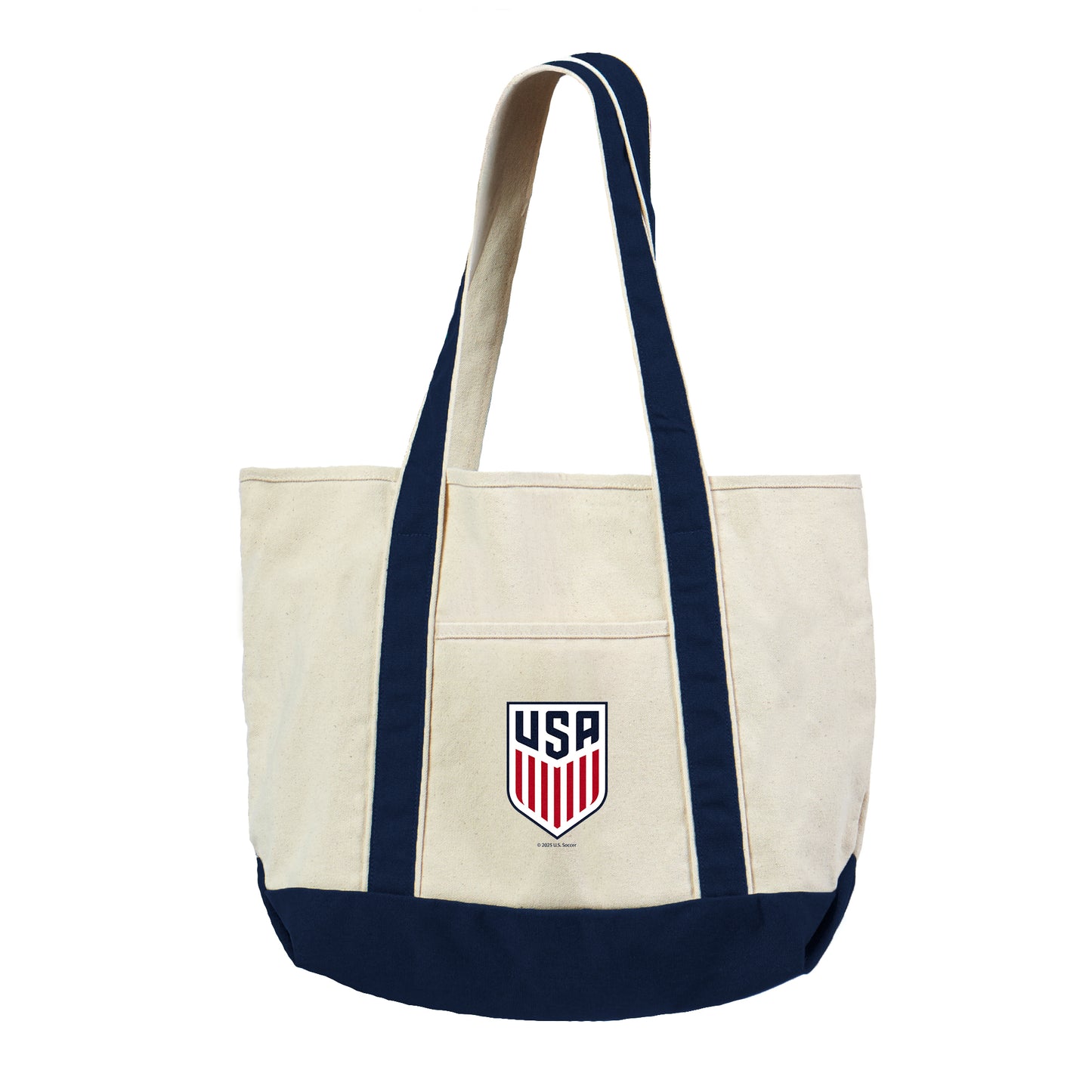 US Soccer Logo Canvas Tote with Colored Strap