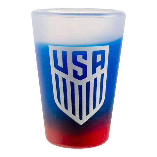 USMNT Silipint Red White & Blue Shot Glass