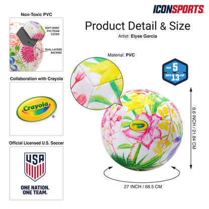 Icon Sports US Soccer Size 5 Crayola Ball
