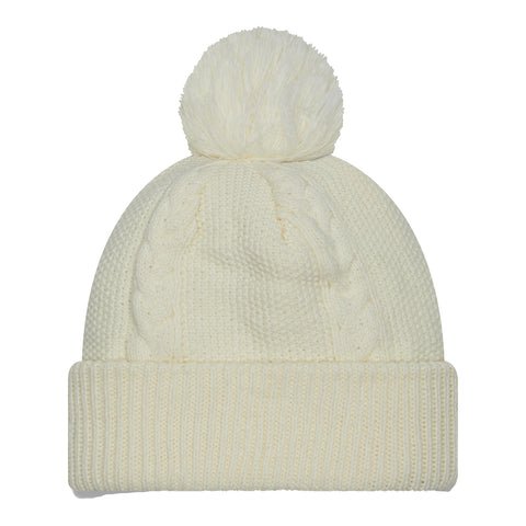 Women's New Era USMNT Cable Knit White Hat - Back View
