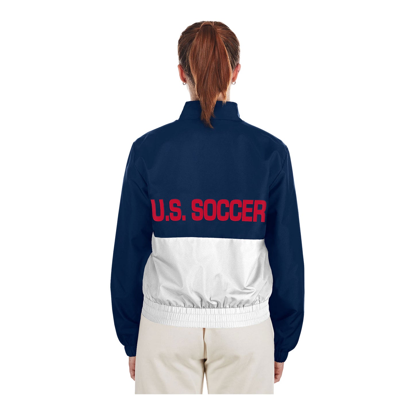 Women's New Era USMNT Full Zip Windbreaker - Back View