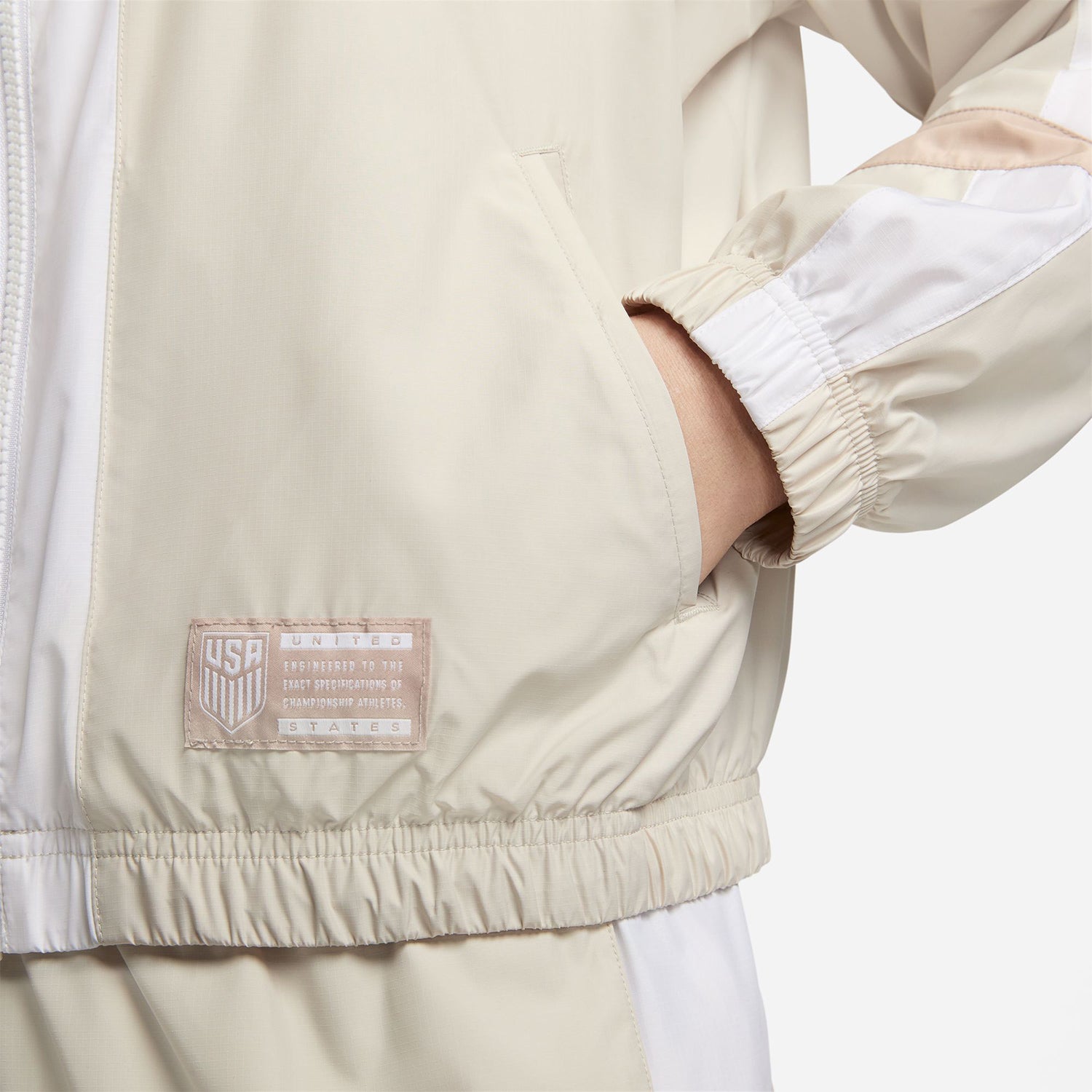 Women's Nike USMNT 2023 Trifecta Stone Jacket - Pocket View