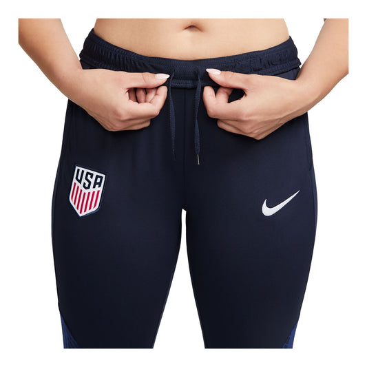 Women's Nike USMNT Strike Black Pants - Drawstring View