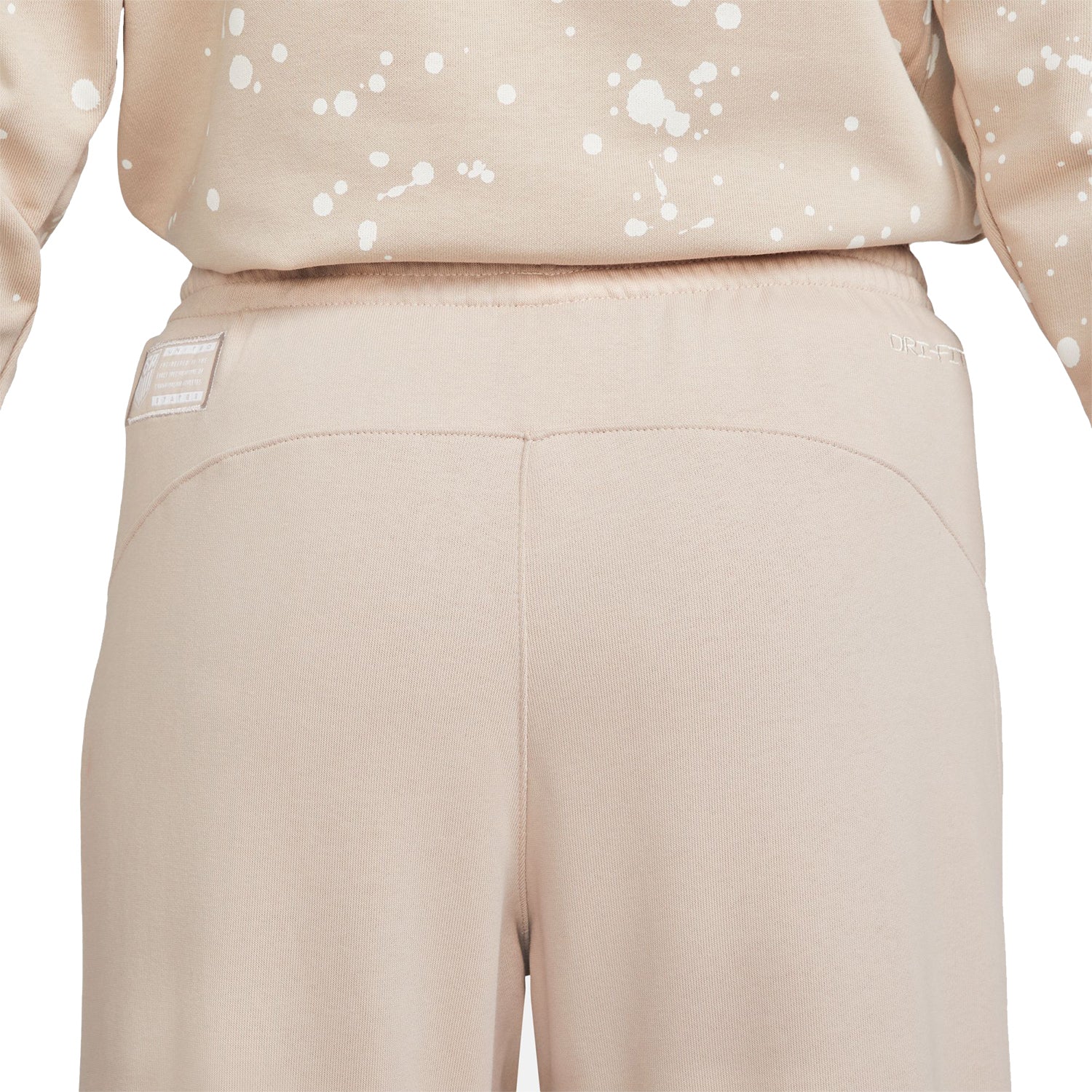 Women's Nike USMNT 2023 Standard Script  Fleece Tan Pants - Back View