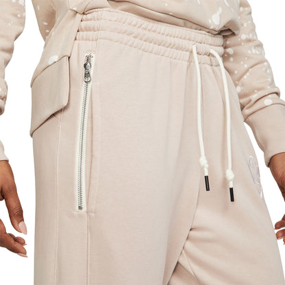 Women's Nike USMNT 2023 Standard Script  Fleece Tan Pants - Side View