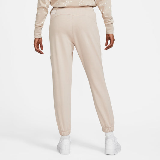 Women's Nike USA Standard Script Fleece Tan Pants - Back View