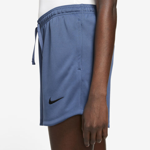 Women's Nike USA Travel Knit Blue Shorts - Side View