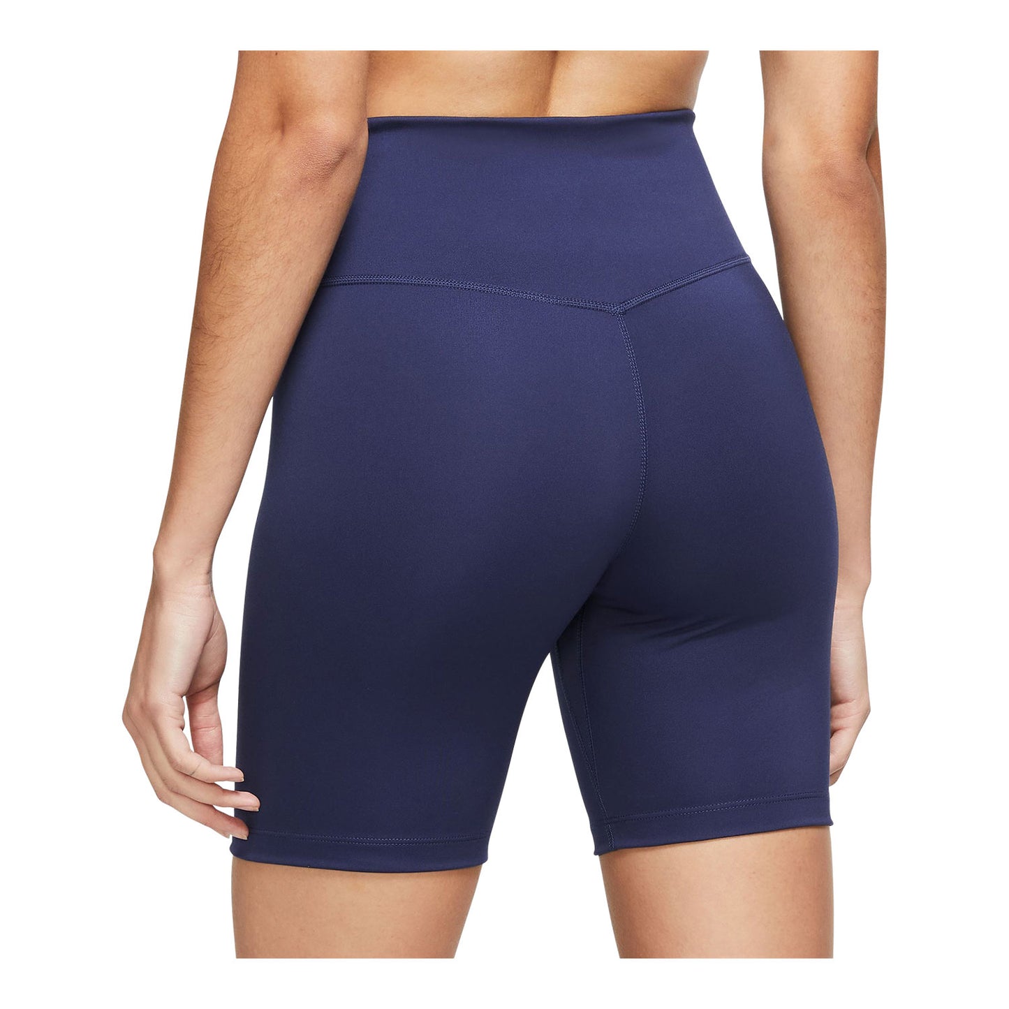 Women's Nike USMNT 2023 Mid-Rise Blue Biker Shorts - Back View