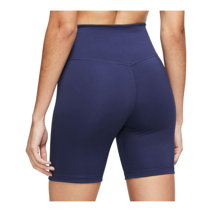 Women's Nike USMNT 2023 Mid-Rise Blue Biker Shorts - Back View