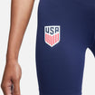Women's Nike USMNT 2023 Mid-Rise Blue Biker Shorts - Logo View