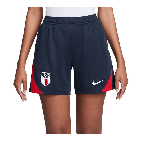 Women's Nike USA Strike Navy Shorts - Front View