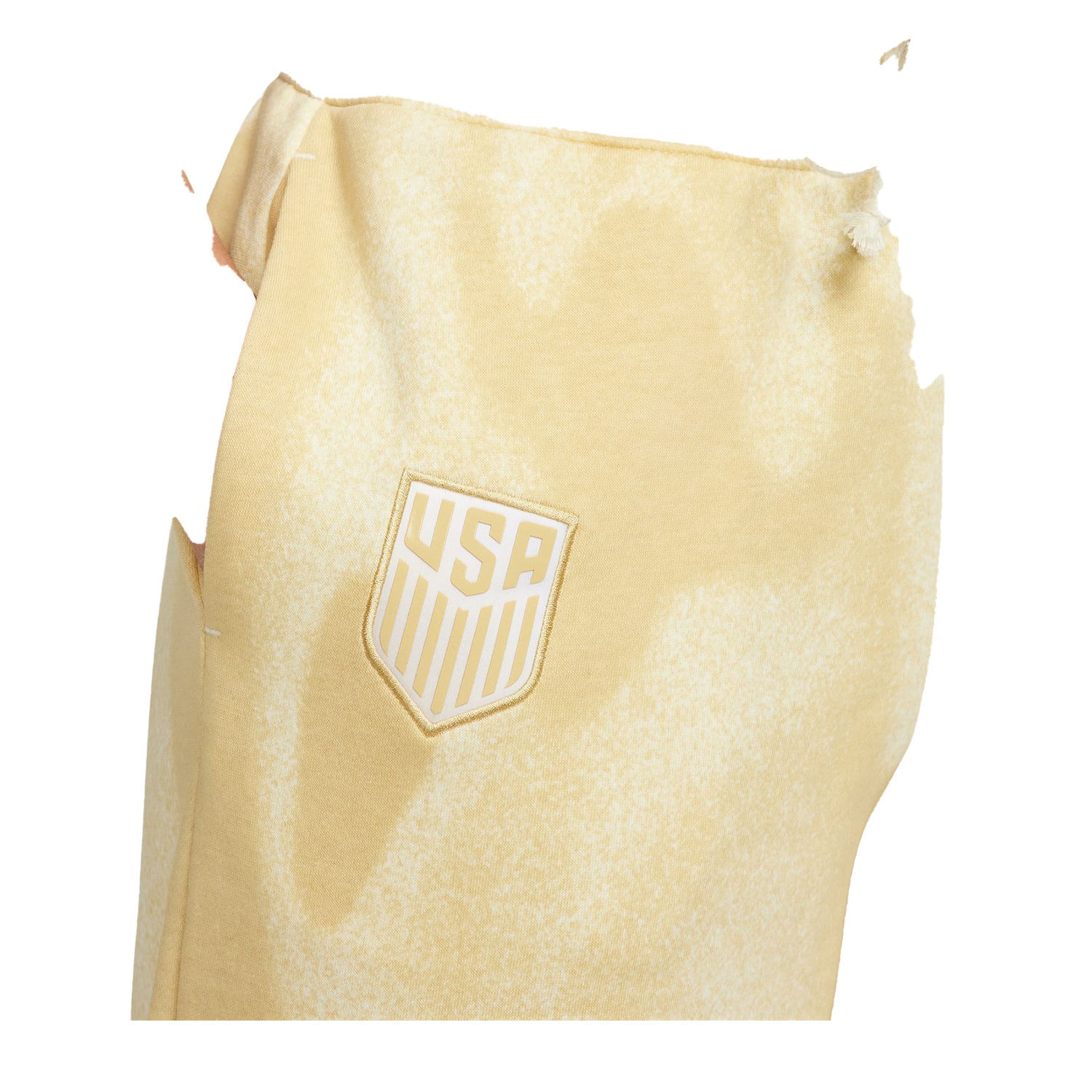 Women's Nike USA Pheonix Fleece Yellow Pants - Logo View