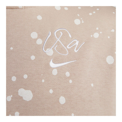 Women's Nike USA 2023 Terry Splatter Script Stone Hoodie - Nike View