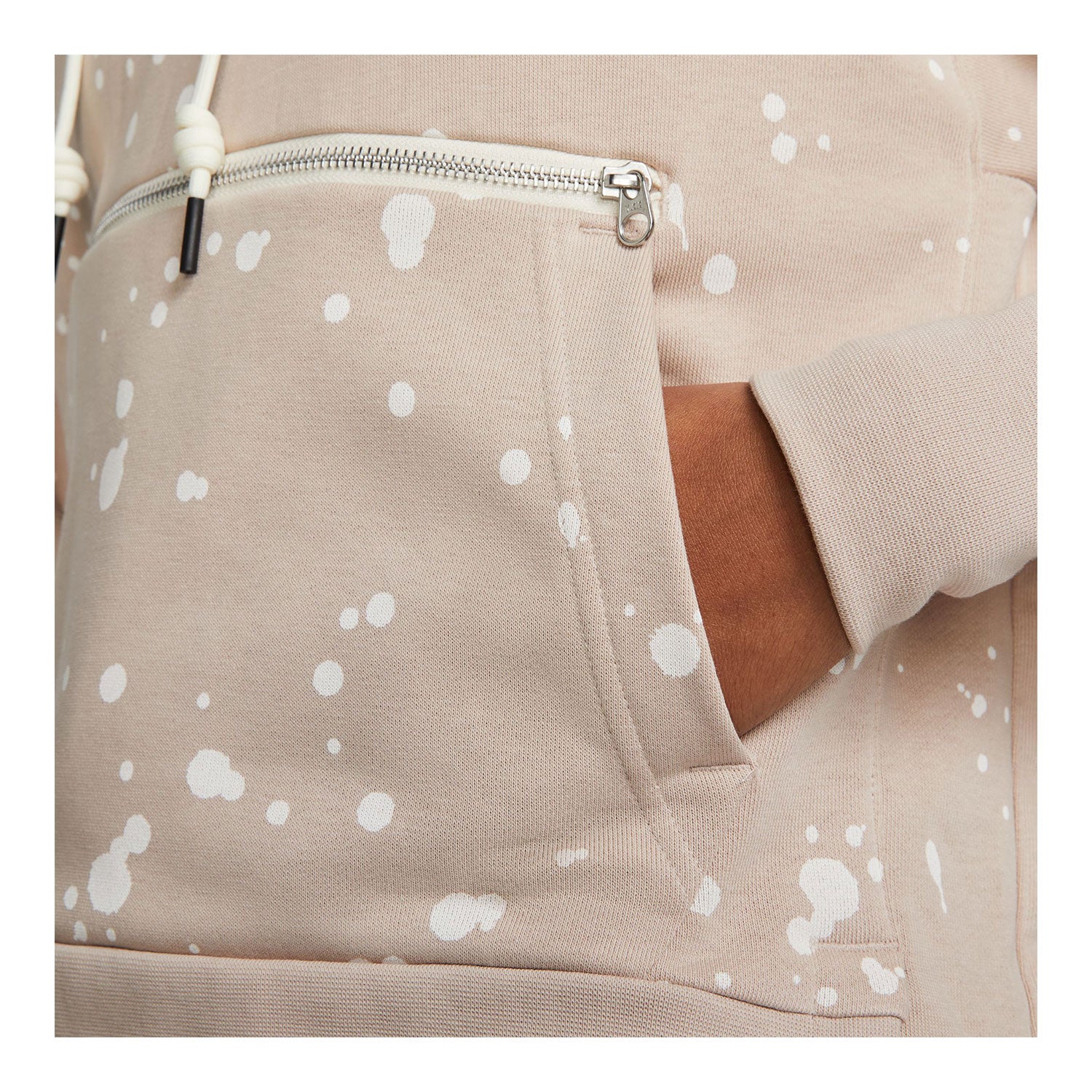 Women's Nike USA 2023 Terry Splatter Script Stone Hoodie - Bottom View