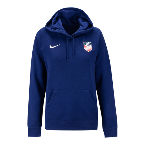 Women's Nike USA Casual Crest Navy Hoodie - Front View