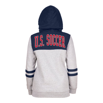Women's New Era USMNT Full Zip Grey Jacket - Back View